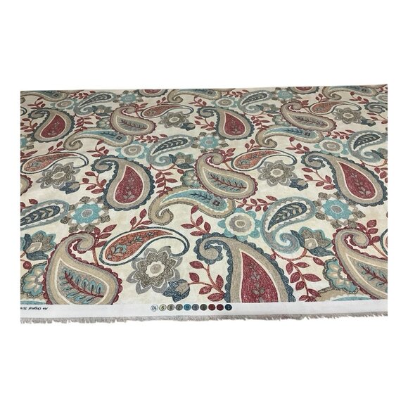 Richloom Solarium Fabric Paisley Floral Screen Print Home Decor Weight 5 Yards - Picture 1 of 16